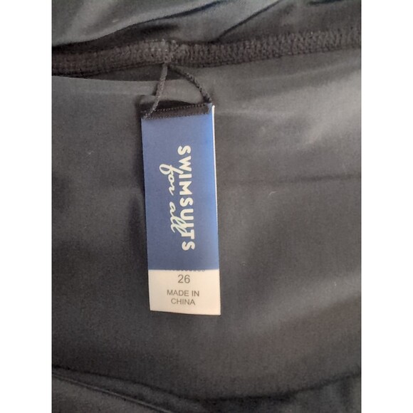 Swimsuits For All Women's Black Elastic Waist Relaxed Fit Swim Shorts Size 26 - Picture 7 of 7